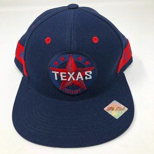Texas Blue Flat Solid Cap. One Size. Pit Bull brand